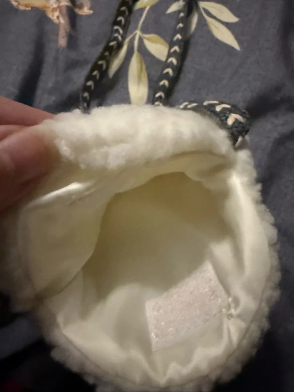 Cream Sheep Plush Crossbody Bag for Kids